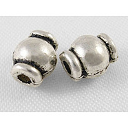 Tibetan Style Alloy Beads, Lead Free & Cadmium Free & Nickel Free, Antique Silver, 6.5x5mm, Hole: 2mm(LF0344Y-NF)