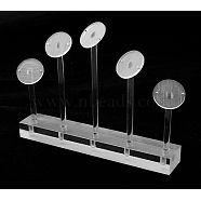 Organic Glass Earring Display, Jewelry Display Rack, White, Size: about 150mm wide, 25mm long, 115mm high.(A2CDG021)