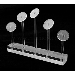 Organic Glass Earring Display, Jewelry Display Rack, White, Size: about 150mm wide, 25mm long, 115mm high.(A2CDG021)