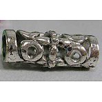 Tibetan Style Alloy Tube Beads, Lead Free & Cadmium Free, Antique Silver, 19.5x6.5mm, Hole: 3mm(A902)
