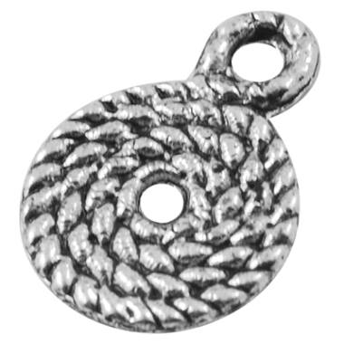 Antique Silver Donut Alloy Charms