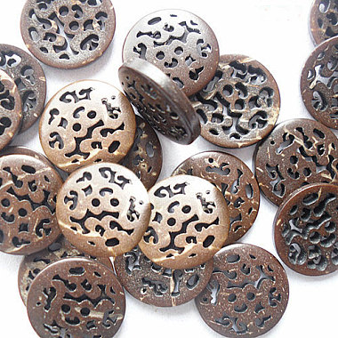 15mm CoconutBrown Coconut Button