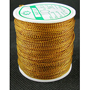 Metallic Thread, Embroidery Thread, Goldenrod, 0.8mm/strand, about 109.36 yards(100m)/roll(AS006)