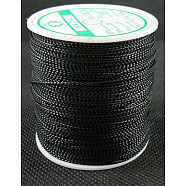 Metallic Thread, Embroidery Thread, Black, 0.8mm/strand, about 109.36 yards(100m)/roll(AS012)