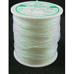 Metallic Cord, White, 0.8mm/strand, about 109.36 yards(100m)/roll(AS001)