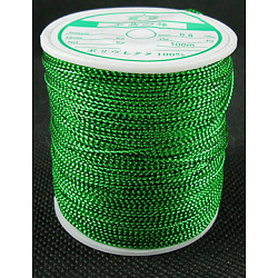 Metallic Thread, Embroidery Thread, Green, 0.8mm/strand, about 109.36 yards(100m)/roll(AS004)