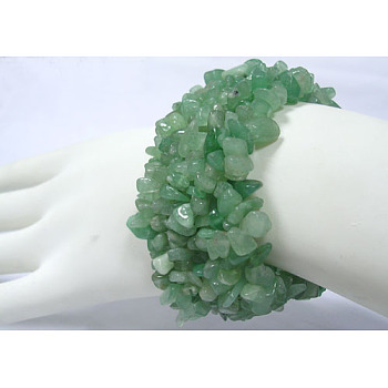 Elastic Bracelet, Green Aventurine, about 5.1cm in diameter