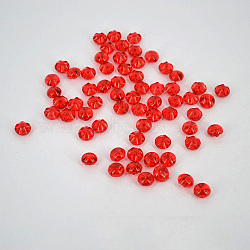 Transparent Crystal Buttons, Acrylic Button
, Red, about 12mm in diameter, hole: 1.5mm, about 150pcs/bag(NNA0VE7)