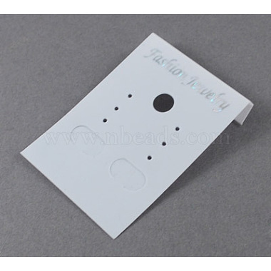 White Plastic Earring Display Cards