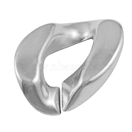 CCB Plastic Links, Twist, Silver, 23.5x17x5mm(CCB-8583Y-7)