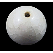 Handmade Porcelain Beads, Crackle Style, Round, White, about 14mm in diameter, hole: 3mm(CF487Y-11)