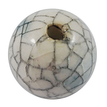 Handmade Porcelain Beads, Crackle Style, Round, Light Blue, about 12mm in diameter, hole: 3mm