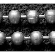 Iron Ball Chains, with Spool, Silver, Bead: about 3.2mm in diameter, about 328.08 Feet(100m)/roll(CHB004Y-S)
