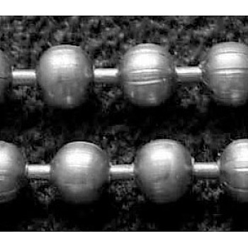 Iron Ball Chains, with Spool, Silver, Bead: about 3.2mm in diameter, about 328.08 Feet(100m)/roll