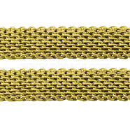 Iron Mesh Chains Network Chains, Unwelded, with Spool, Golden, chain: 4mm wide, 2mm thick, about 328.08 Feet(100m)/roll(CHN011Y-G)