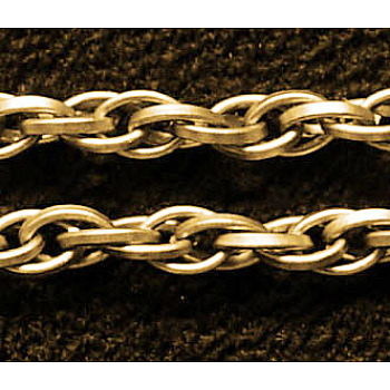 Iron Rope Chains, Unwelded, Golden, with Spool, Link:3.5mm, wire: 0.7mm thick, about 328.08 Feet(100m)/roll