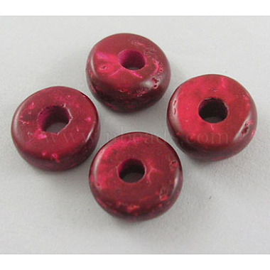 9mm Red Donut Nut Beads