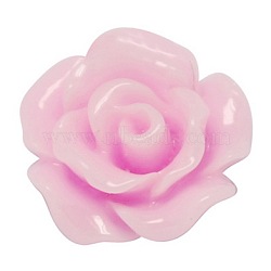 Opaque Resin Cabochons, Flower, Hot Pink, 10x4mm(CRES-B342-A02)