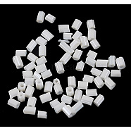 Two Cut Glass Seed Beads, Hexagon, WhiteSmoke, about 3mm long, 1.8mm in diameter, hole: 0.6mm, about 21000pcs/bag. Sold per package of one pound(CSDB141C)