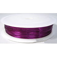 Copper Jewelry Wire, Nickel Free, Purple, 32 Gauge, 0.2mm, about 35m/roll(CW0.2mm017)