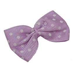 Ribbon Bowknot & Hair Bows Costume Accessories, Lilac, 35~40x24~25mm(DBF021-7)