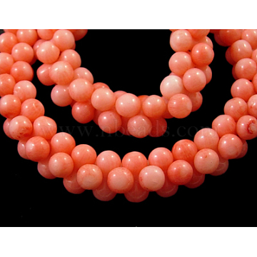pink coral beads