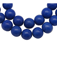 Natural Mashan Jade Beads Strands, Dyed, Round, Blue, 4mm, Hole: 0.7mm, about 96pcs/strand, 15.5 inch(DJAD-4D-08)