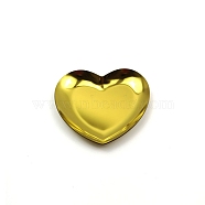 Heart Stainless Steel Jewelry Plates, Storage Tray for Rings, Necklaces, Earring, Golden, 85x90mm(X1-PW-WG54059-02)