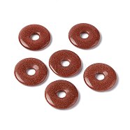 Synthetic Goldstone Pendants, Donut/Pi Disc Charm, 29~30x5~6mm, Hole: 6~7mm(G-I331-01B)