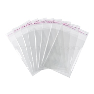 OPP Cellophane Bags, Small Jewelry Storage Bags, Self-Adhesive Sealing Bags, Rectangle, Clear, 14x8cm, Unilateral Thickness: 0.035mm, Inner Measure: 10.5x8cm(OPC-R012-05)