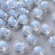 Transparent Acrylic Beads, Bead in Bead, Pumpkin, Cornflower Blue, 11x11.5mm, Hole: 2mm, about 610pcs/500g(TACR-S152-07A-SS2113)