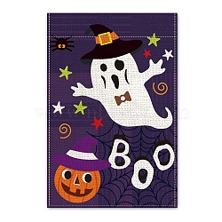 Garden Flag, Double Sided Linen House Flags, for Home Garden Yard Office Decorations, Halloween Themed Pattern, 45.7x30.5x0.2cm(AJEW-WH0116-002-01)