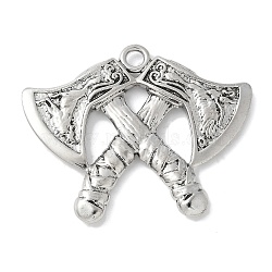 Tibetan Style Alloy Pendants, Axe, Antique Silver, 41.5x50x4mm, Hole: 3.5mm(PALLOY-D290-01AS-02)