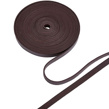 Flat Cowhide Leather Cord, for Jewelry Making, Mixed Color, 10x2mm