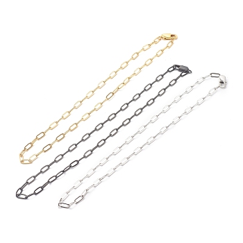 304 Stainless Steel Cable Chain Necklaces, Mixed Color, 17.1 inch(43.5cm), 3pcs/set