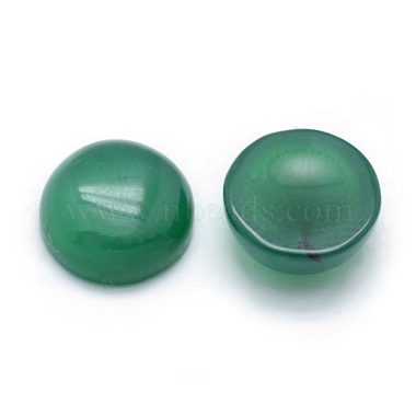 Natürliche grüne Onyx-Achat-Cabochons(X-G-P393-R43-10mm)-2