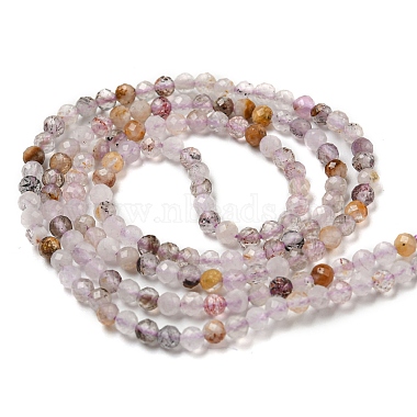 Natural Purple Rutilated Quartz Beads Strands(G-A097-A09-02)-3