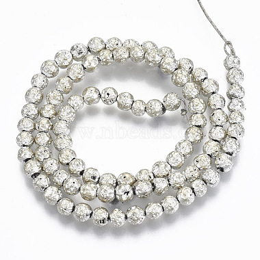 Electroplated Natural Lava Rock Beads Strands(G-S352-30A-05)-2
