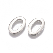 304 Stainless Steel Linking Rings, Oval, Stainless Steel Color, 15x10x1.5mm, Inner Diameter: 10x5mm(STAS-L234-143P)