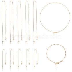 Elite DIY Chain Jewelry Making Finding Kit, Including Brass Box Chains Necklace Making & Bracelet Making, Golden, 12Pcs/box(FIND-PH0010-50)