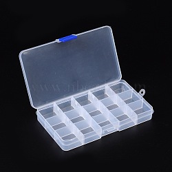 Plastic Beads Storage Containers, Adjustable Dividers Box, 10cmx17.5cm(C005Y)
