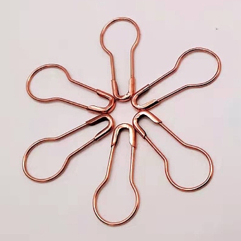 Iron Safety Pins, Calabash/Gourd Pin, Bulb Pin, Sewing Tool, Light Salmon, 22x10x1.5mm, about 1000pcs/bag