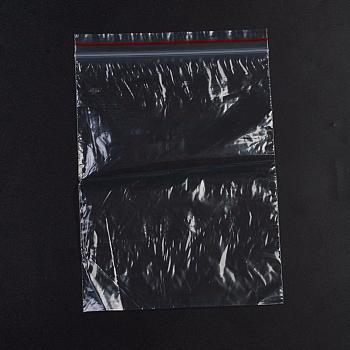 Plastic Zip Lock Bags, Resealable Packaging Bags, Top Seal, Self Seal Bag, Rectangle, Red, 20x14cm, Unilateral Thickness: 1.1 Mil(0.028mm)