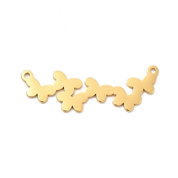 304 Stainless Steel Connector Charms, Butterfly Links, Golden, 11.5x34x1mm, Hole: 1.2mm