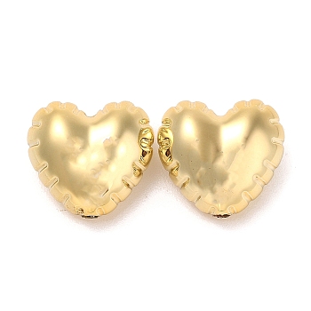 CCB Plastic Beads, Heart, Golden, 19x21x11mm, Hole: 3mm
