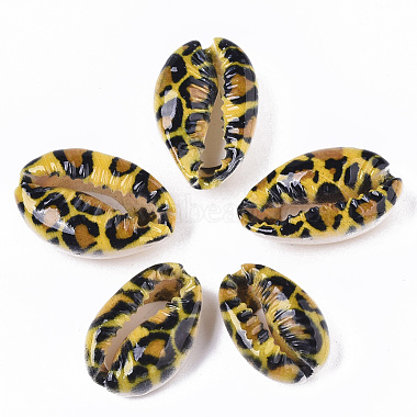 Printed Natural Cowrie Shell Beads(X-SSHEL-R047-01-B06)-2