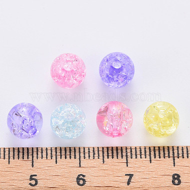 Perles en acrylique transparentes craquelées(X-MACR-S370-G8mm)-4