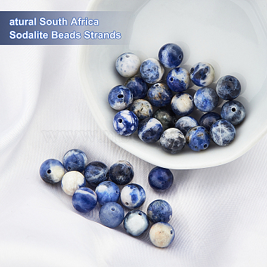 2 Strands Natural South Africa Sodalite Beads Strands(G-BBC0001-02B)-4