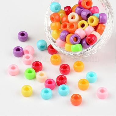 9mm Mixed Color Column Acrylic Beads