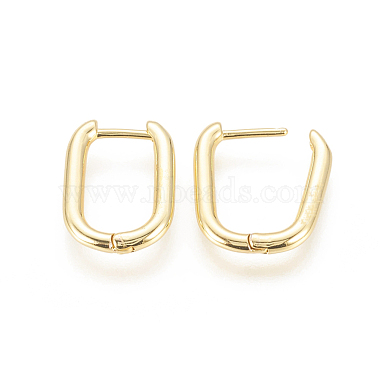 Brass Huggie Hoop Earrings(X-EJEW-F245-04G-A)-2